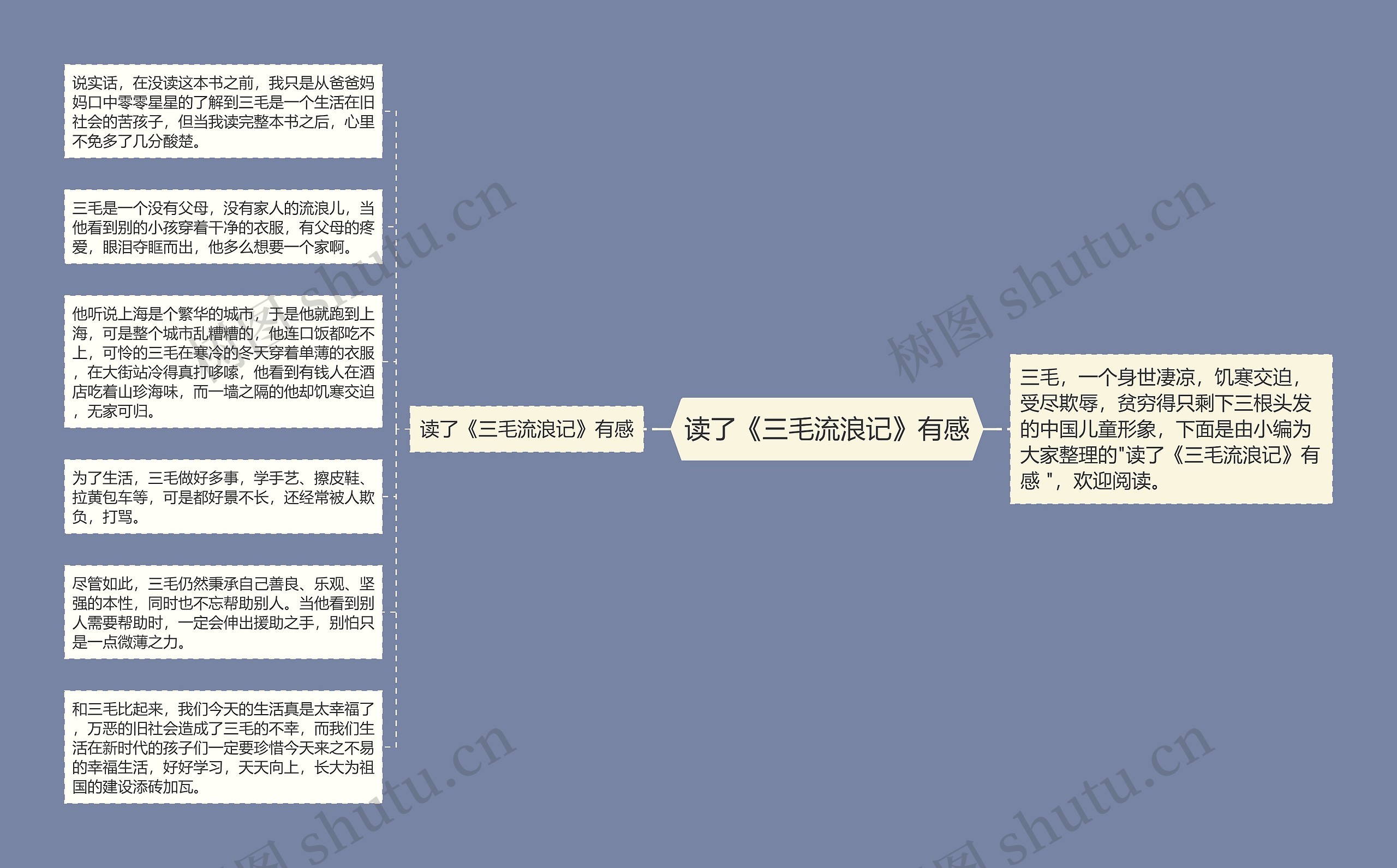 读了《三毛流浪记》有感思维导图