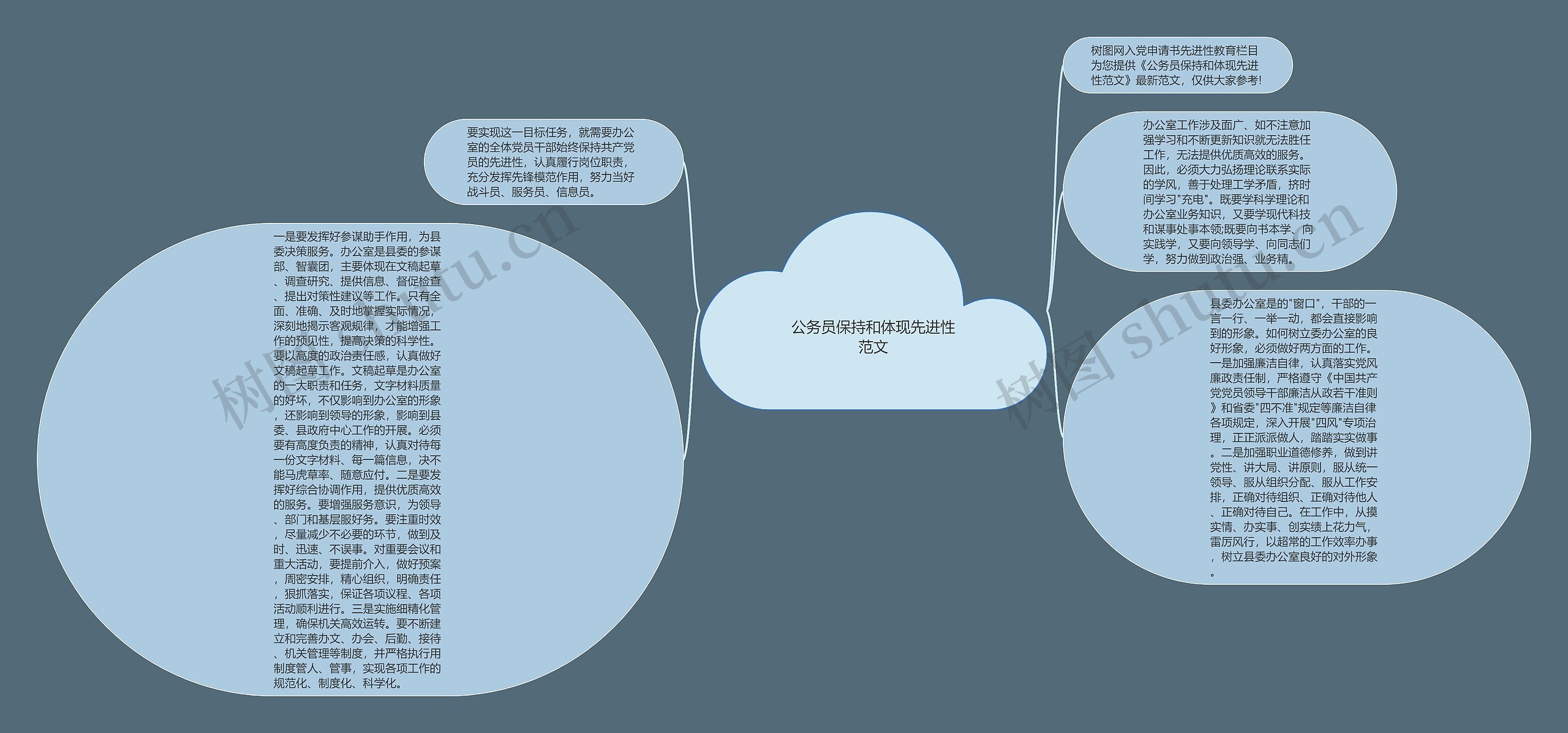 公务员保持和体现先进性范文思维导图