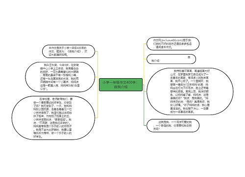 小学一年级作文400字：自我介绍