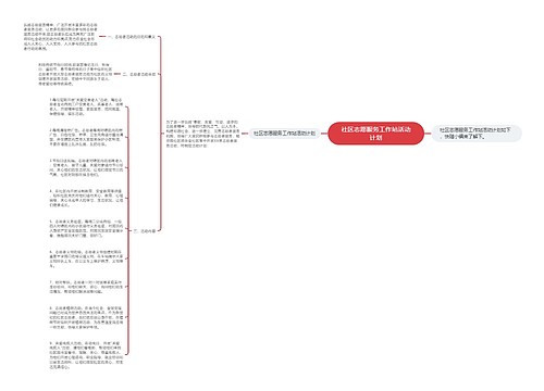 社区志愿服务工作站活动计划