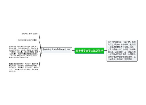 高考升学宴学生致辞简单