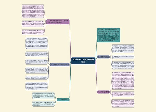 2015年初二班级工作管理计划