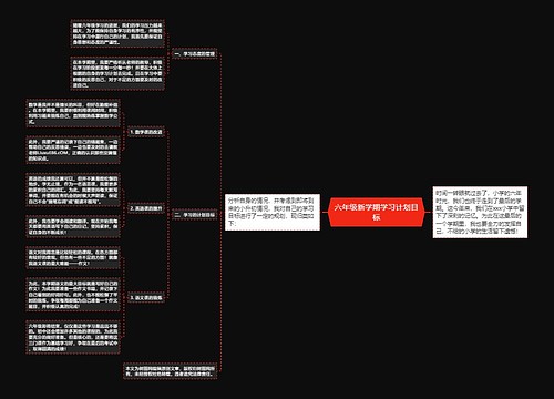 六年级新学期学习计划目标