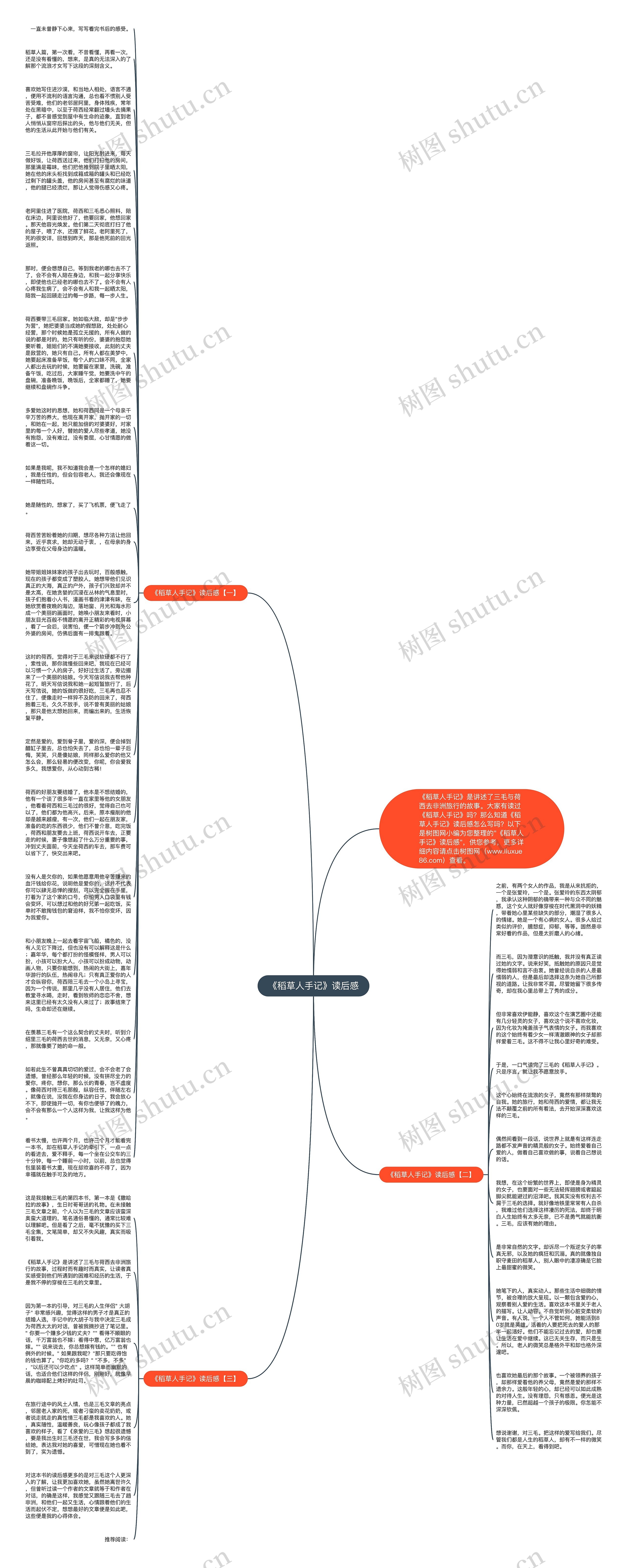 《稻草人手记》读后感思维导图