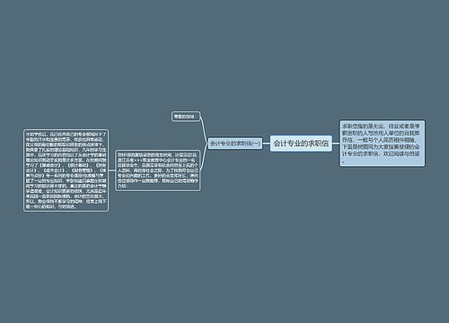 会计专业的求职信