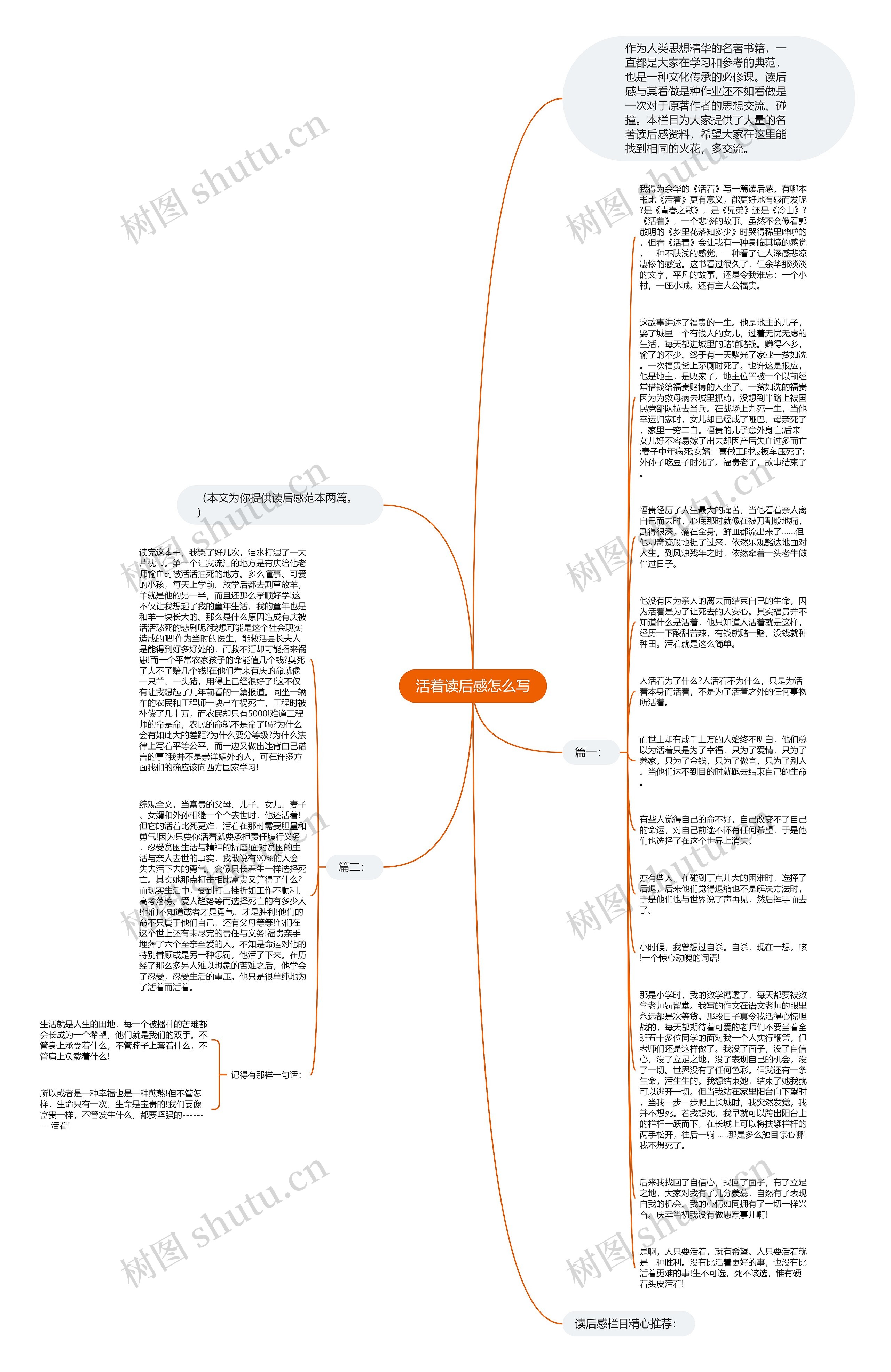 活着读后感怎么写思维导图