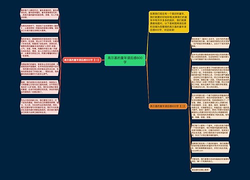 高尔基的童年读后感600字