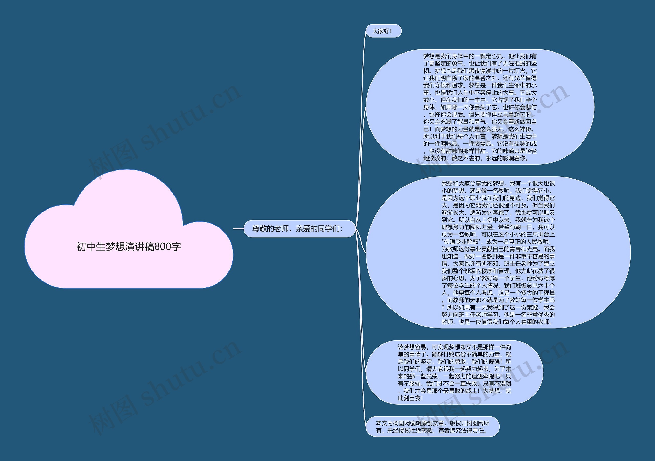 初中生梦想演讲稿800字