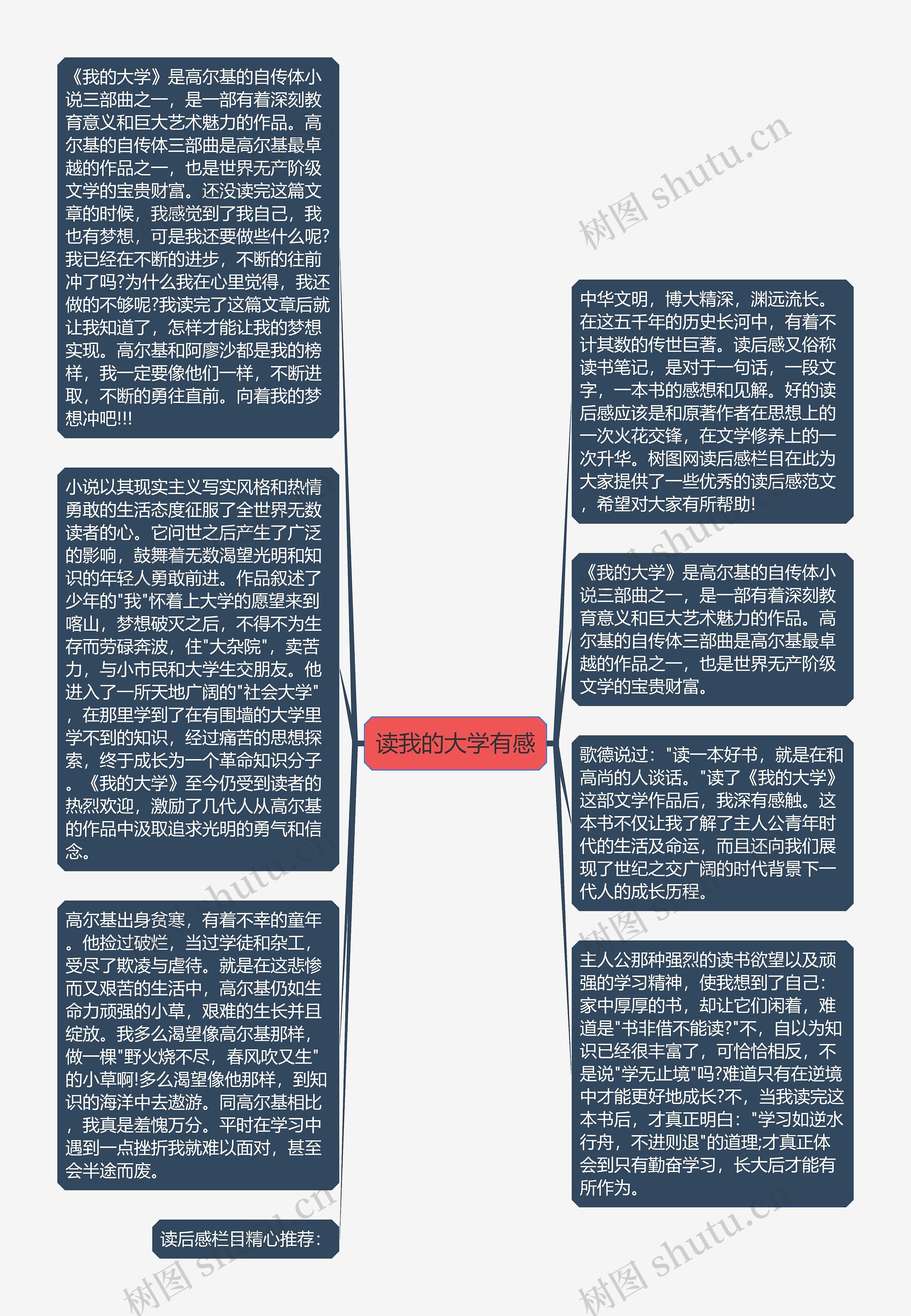 读我的大学有感思维导图