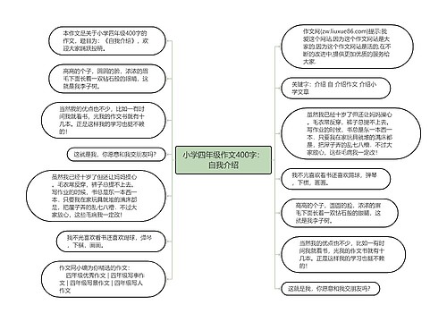 小学四年级作文400字：自我介绍