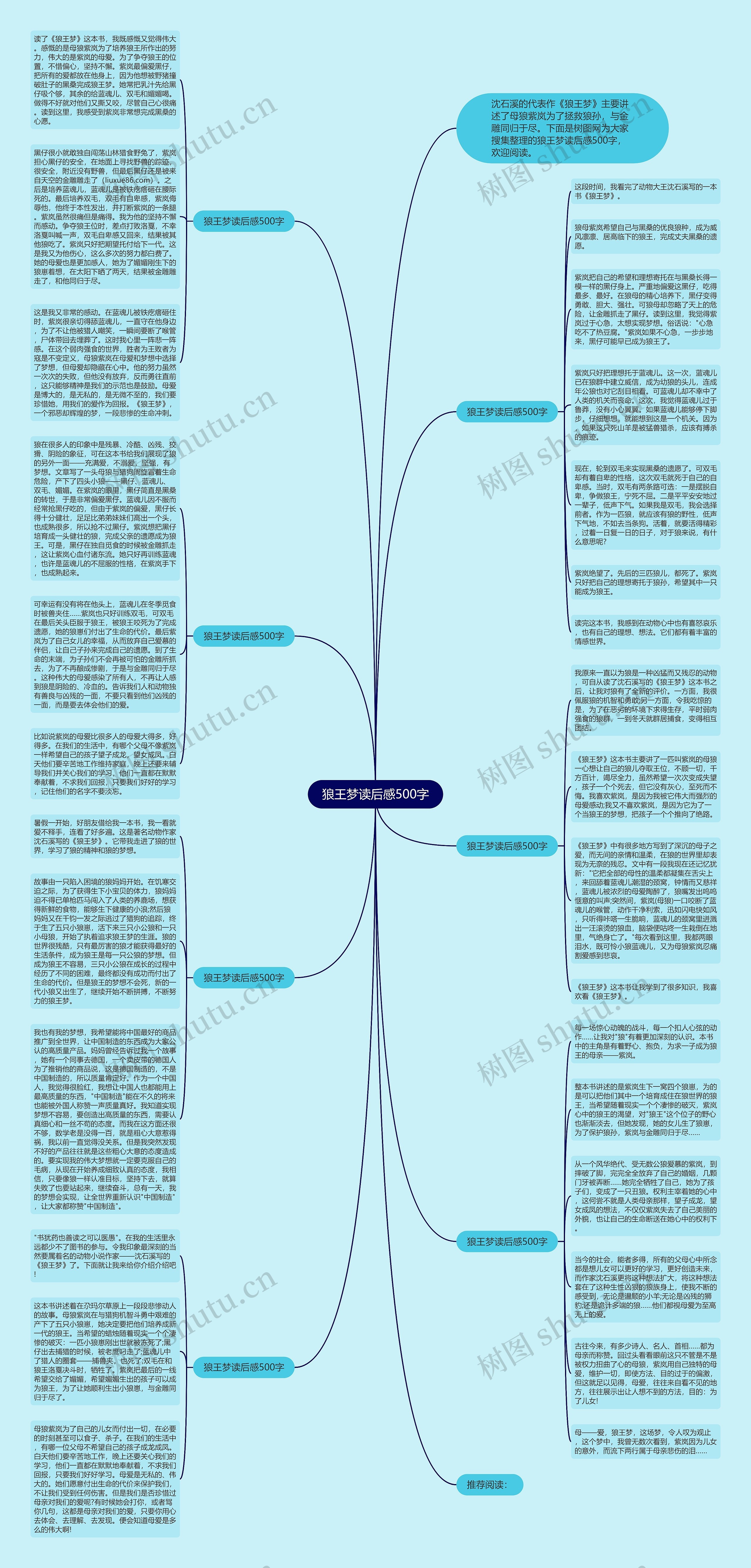 狼王梦读后感500字思维导图