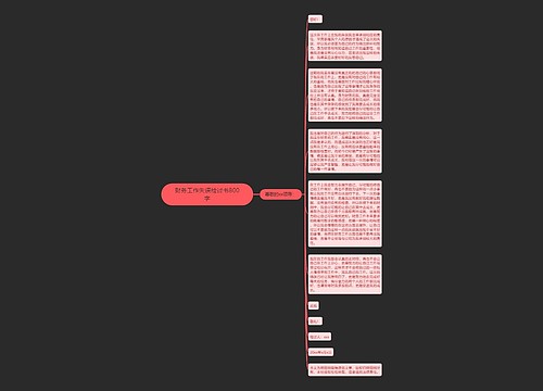 财务工作失误检讨书800字