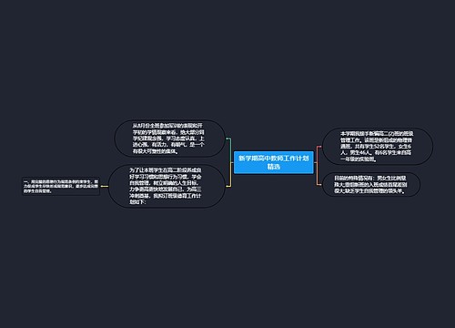 新学期高中教师工作计划精选