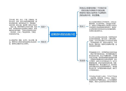 应聘资料员的自我介绍