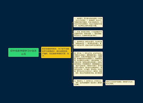 初中生新学期学习计划怎么写