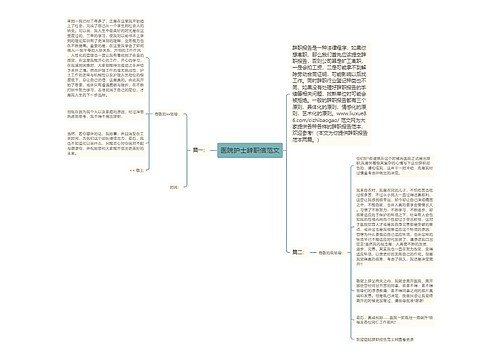 医院护士辞职信范文