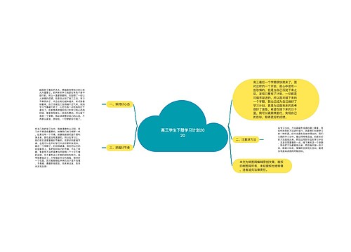 高三学生下册学习计划2020