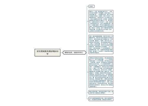 讲文明树新风演讲稿800字