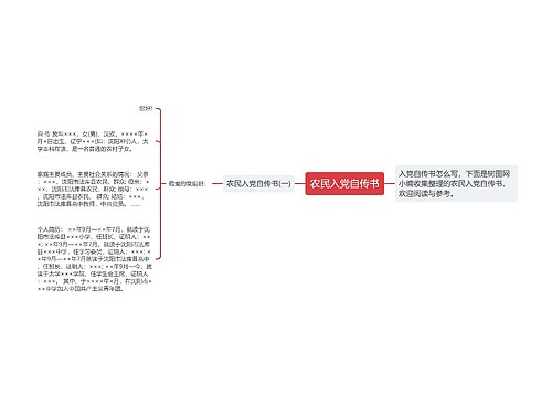 农民入党自传书