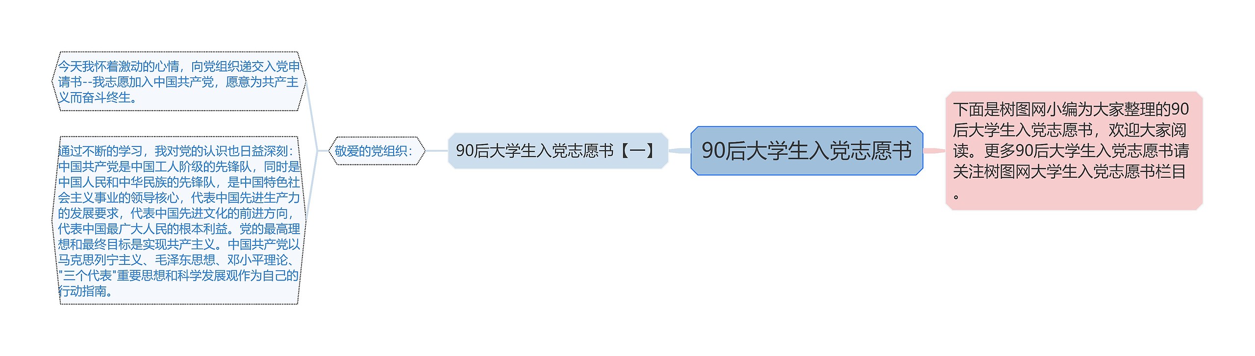 90后大学生入党志愿书