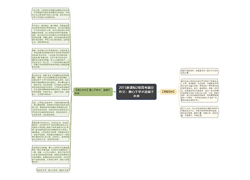 2015新课标2卷高考满分作文：潜心于学术造福于未来