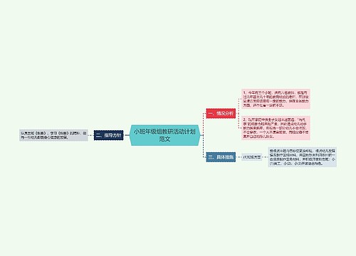 小班年级组教研活动计划范文