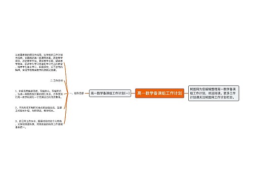 高一数学备课组工作计划