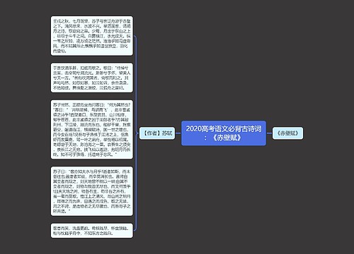 2020高考语文必背古诗词：《赤壁赋》