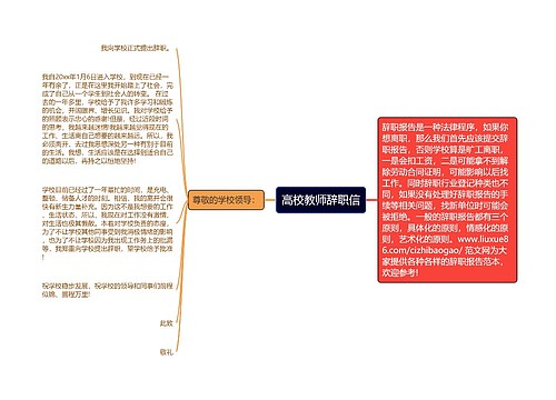 高校教师辞职信