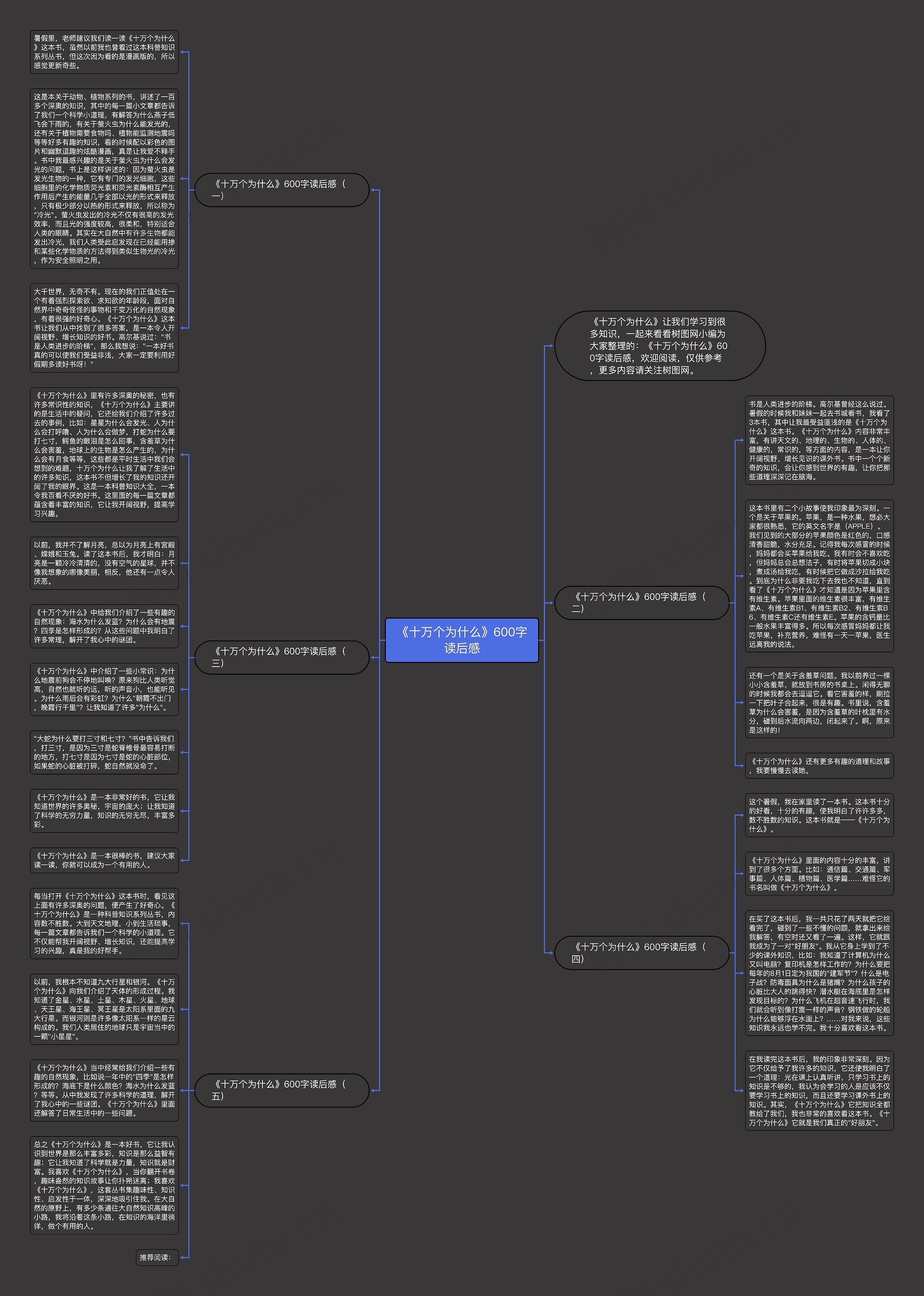 《十万个为什么》600字读后感思维导图