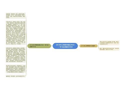 2014年江西高考满分作文：学习在探索中升华