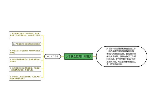 小学安全教育计划范文