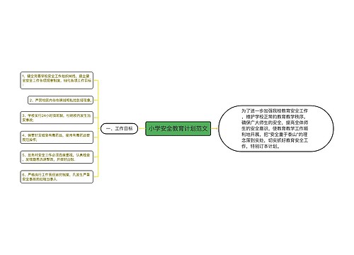 小学安全教育计划范文