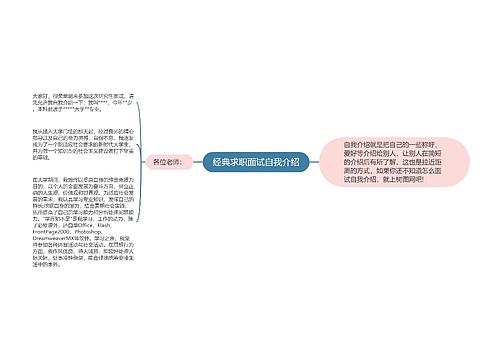 经典求职面试自我介绍