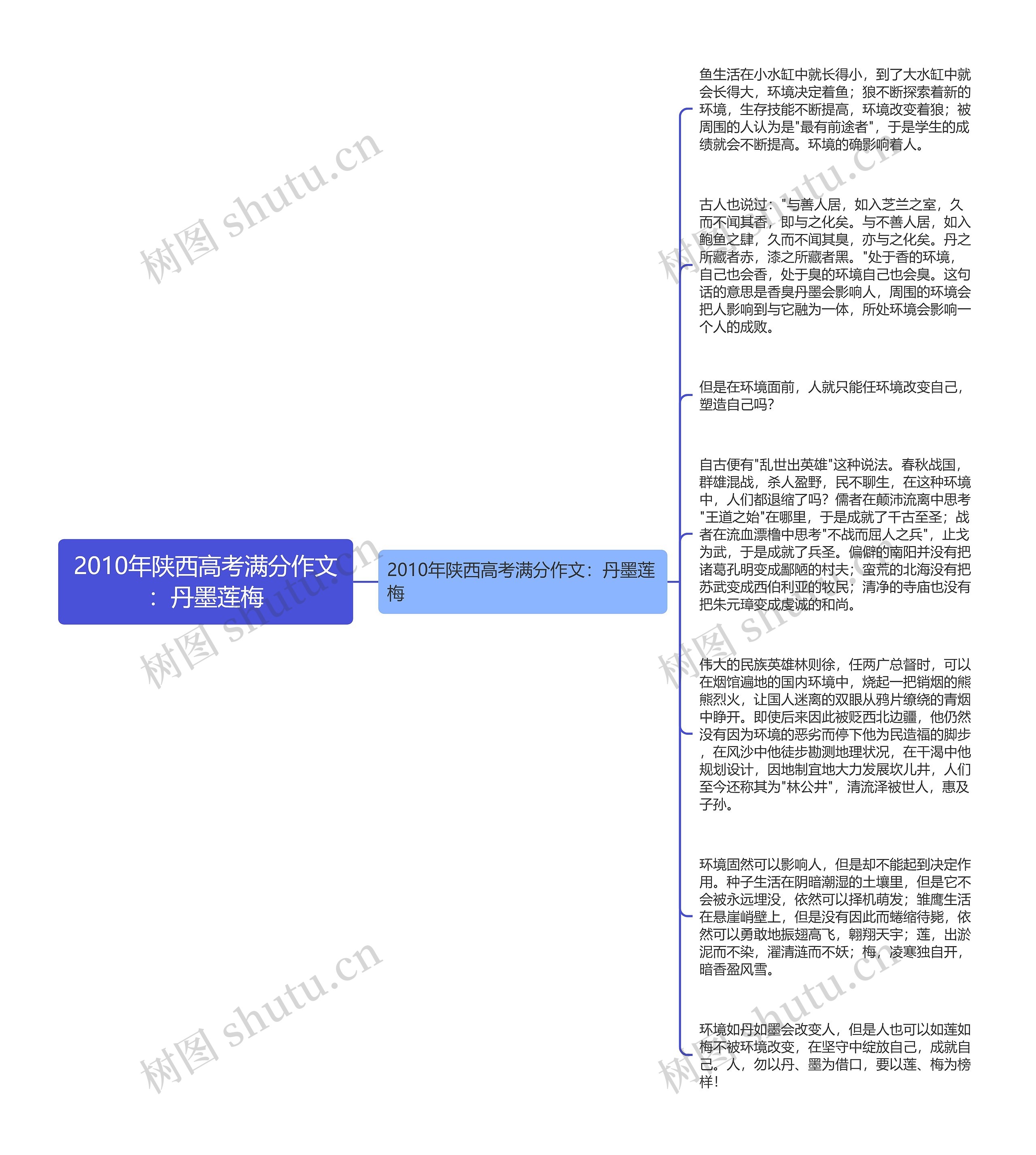 2010年陕西高考满分作文：丹墨莲梅