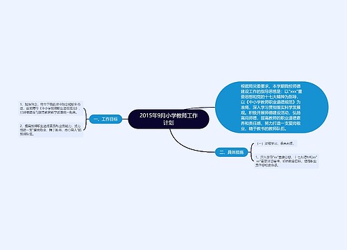 2015年9月小学教师工作计划