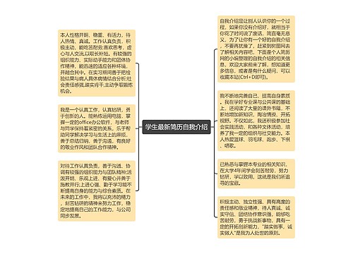 学生最新简历自我介绍