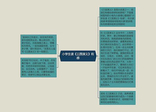 小学生读《三国演义》有感