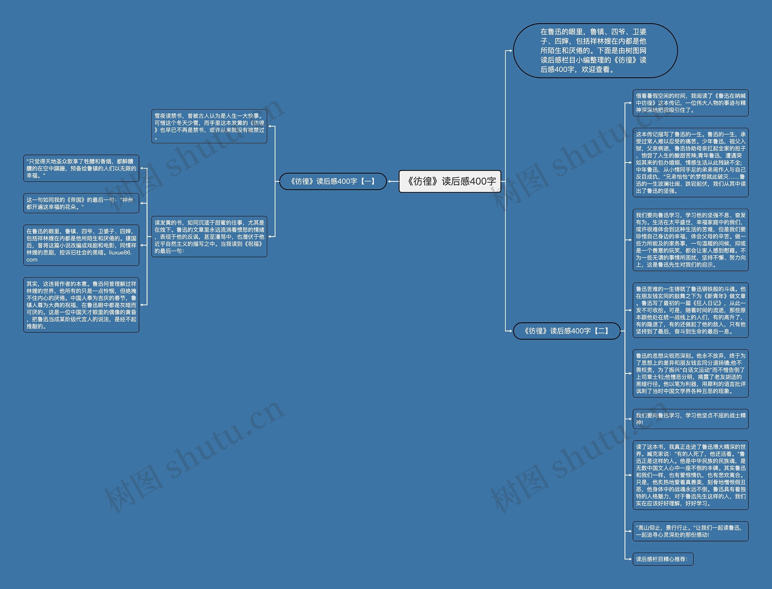 《彷徨》读后感400字思维导图