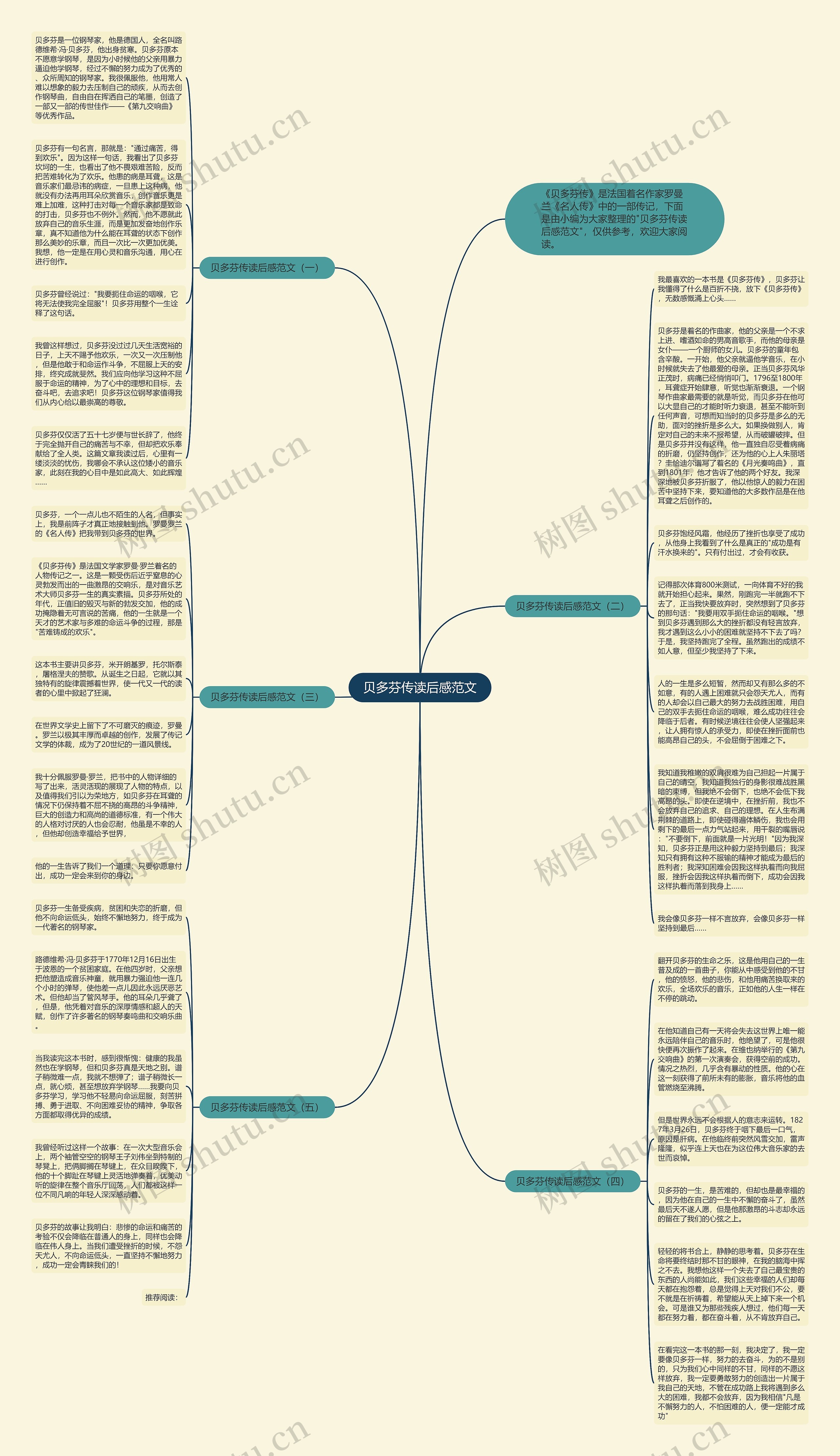 贝多芬传读后感范文思维导图