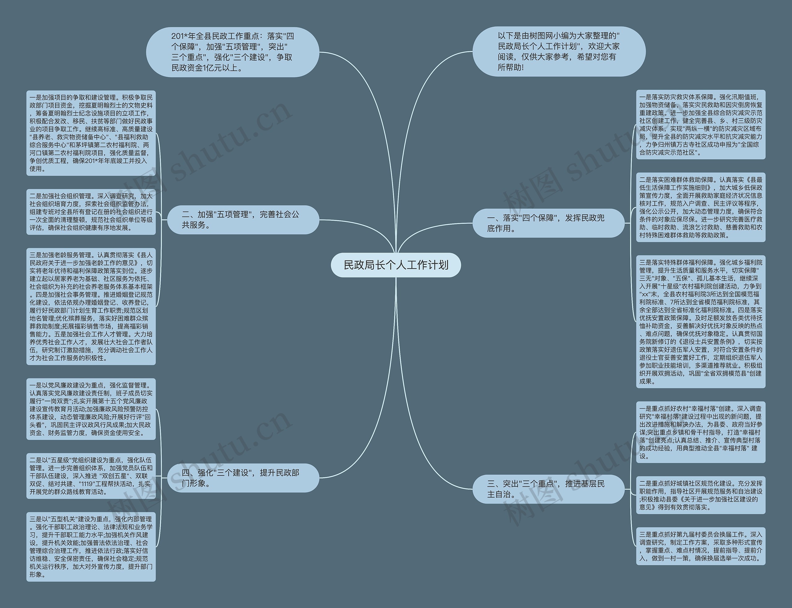 民政局长个人工作计划