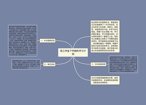 高三学生下学期的学习计划