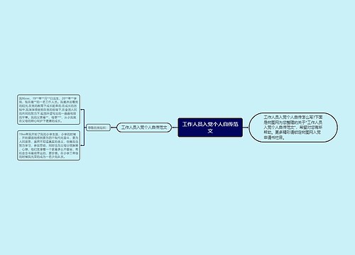 工作人员入党个人自传范文