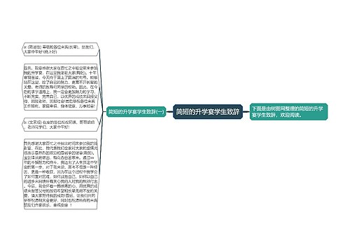 简短的升学宴学生致辞