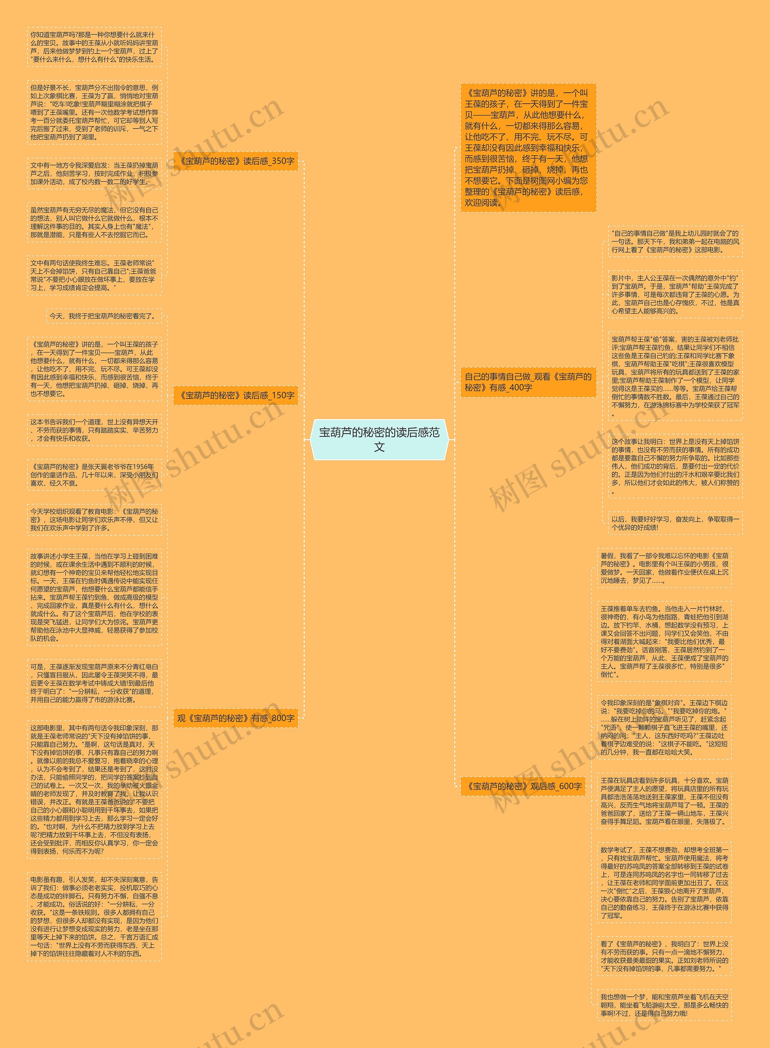 宝葫芦的秘密的读后感范文思维导图