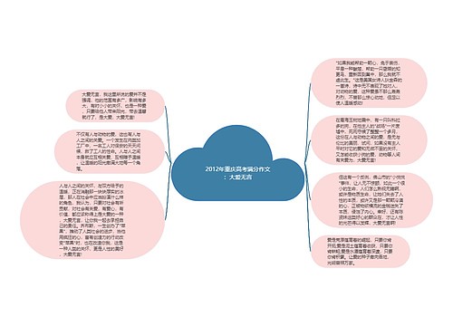 2012年重庆高考满分作文：大爱无言