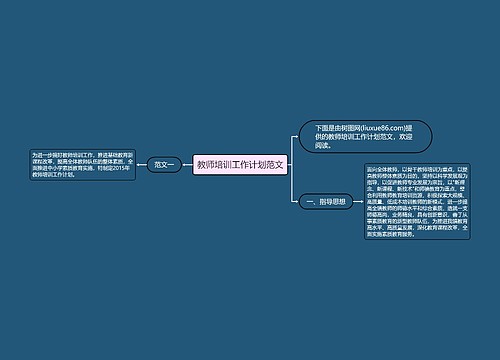 教师培训工作计划范文