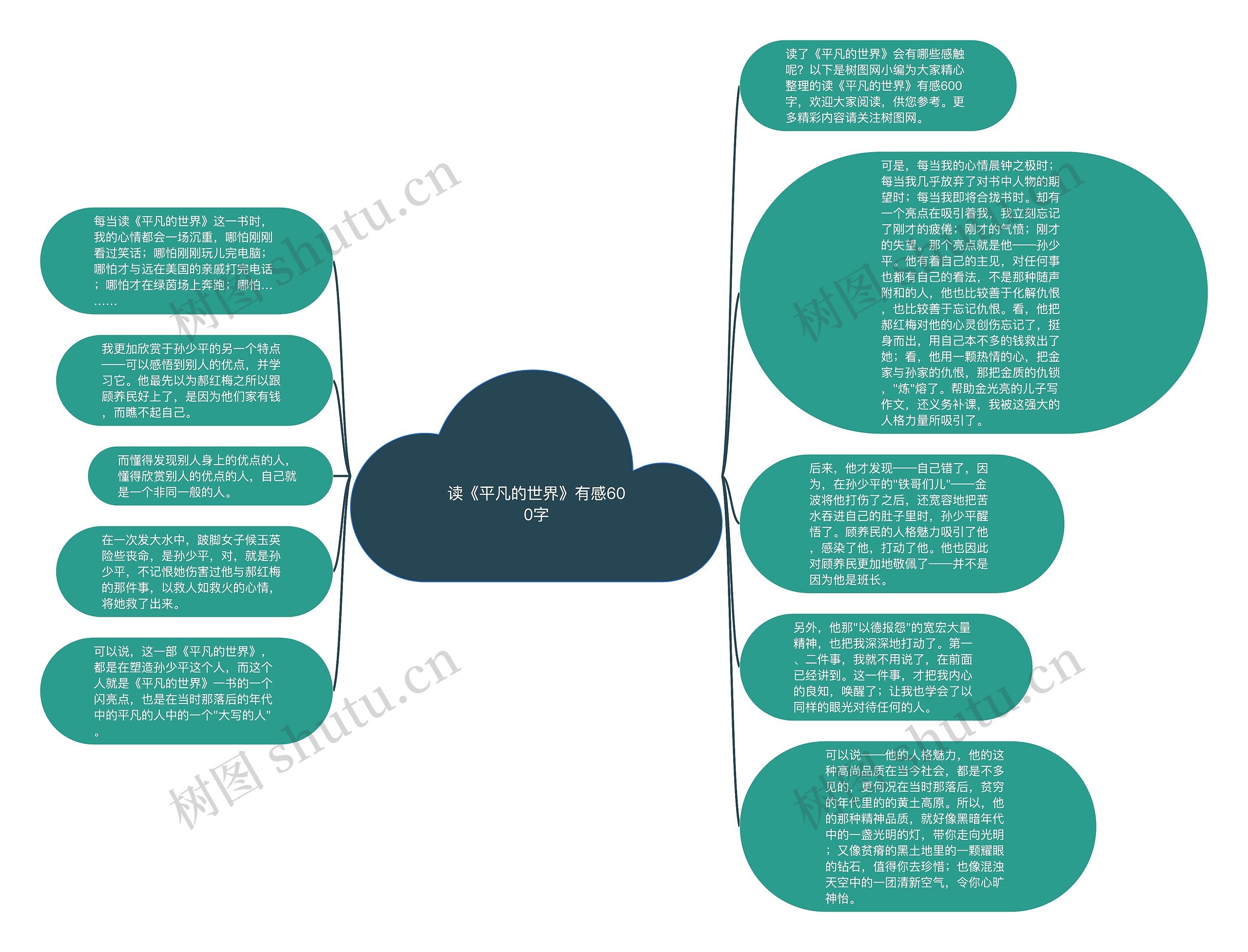 读《平凡的世界》有感600字思维导图