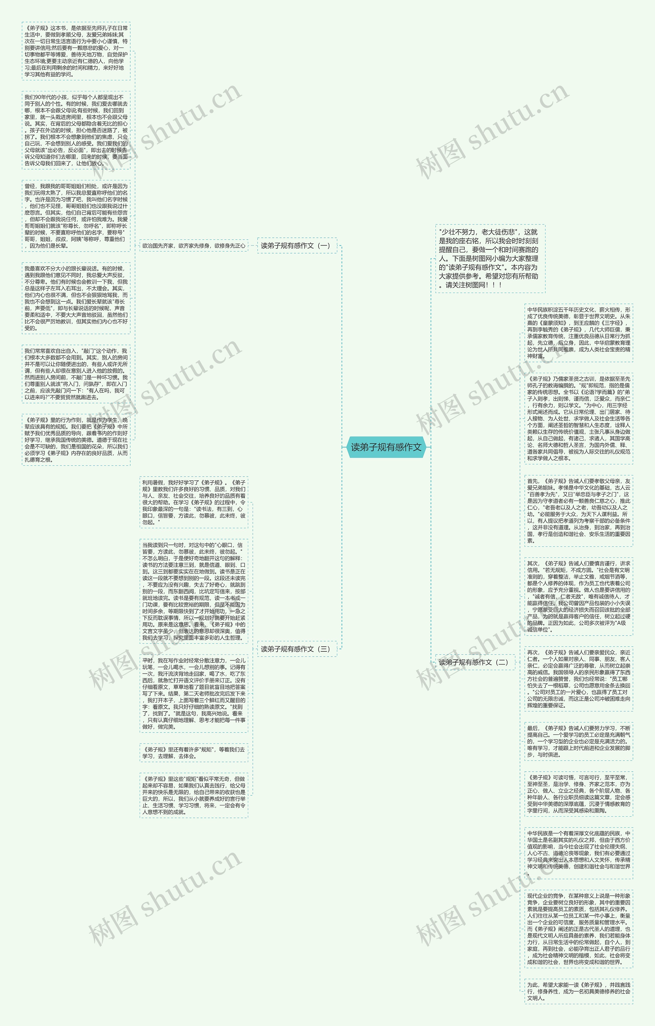 读弟子规有感作文思维导图