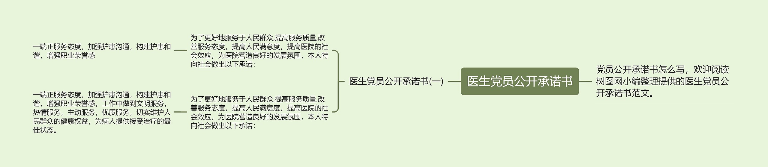 医生党员公开承诺书思维导图